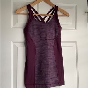 Lululemon energy tank plum sz 6